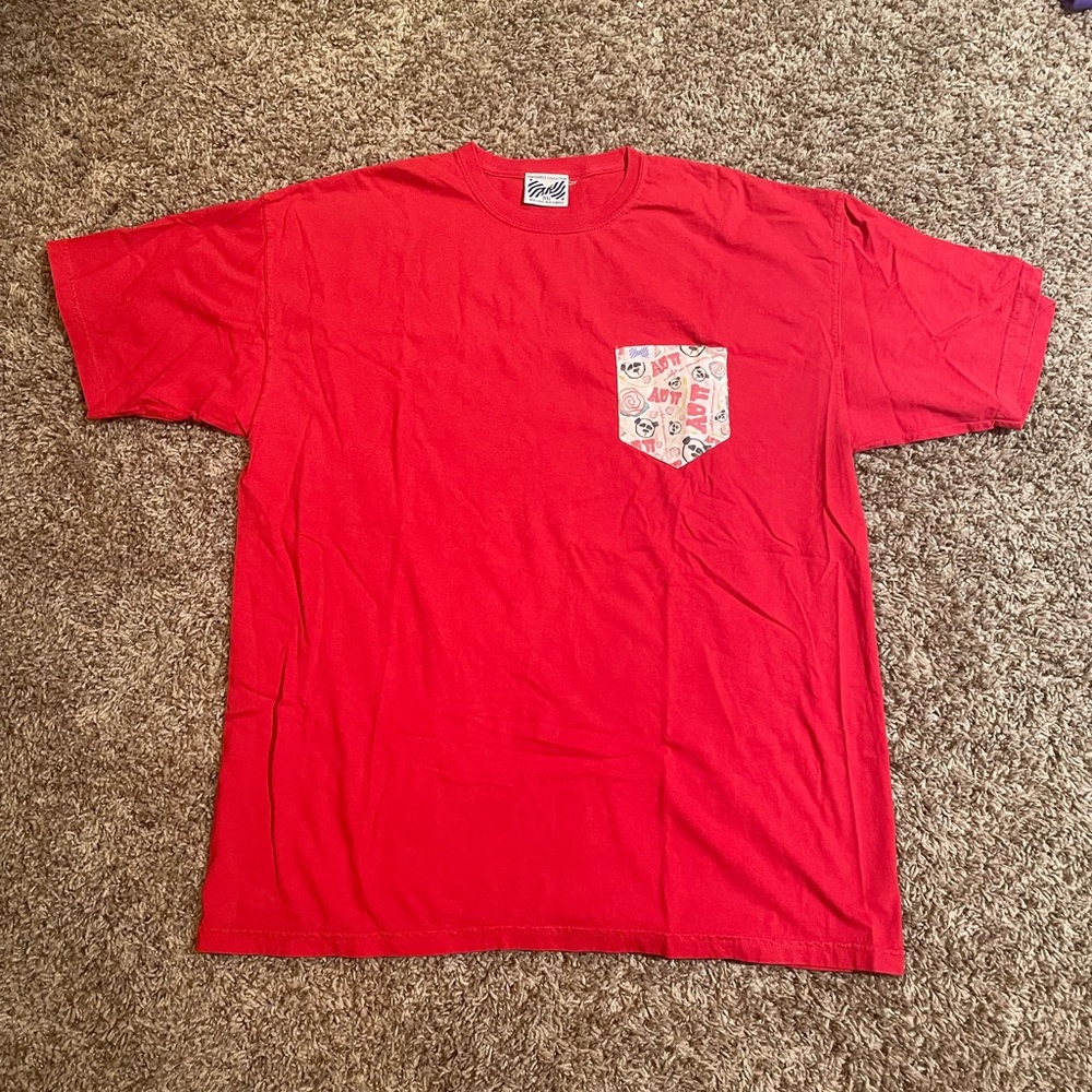 Alpha Omicron Pi AOII Fraternity Collection Red Pocket Tee XL